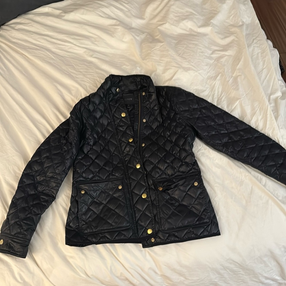 J crew dark blue puffer size small